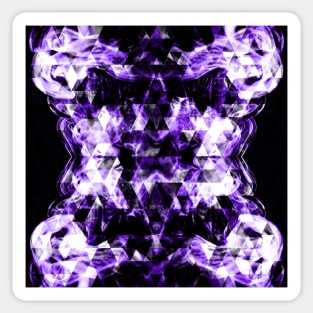 Electrifying ultra violet purple sparkly triangle flames Sticker